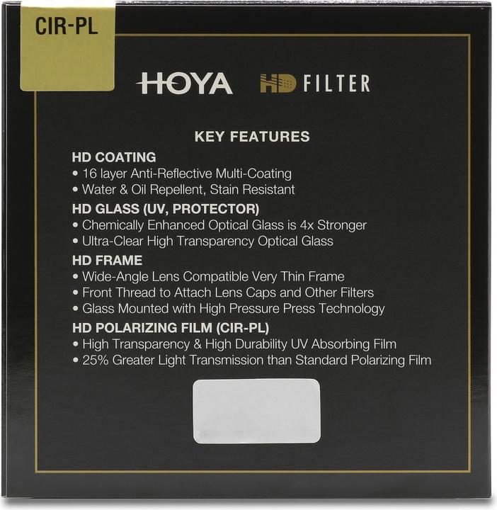 Actual product image Hoya HD CIR-PL Filter (37 mm, Polarizing filter)