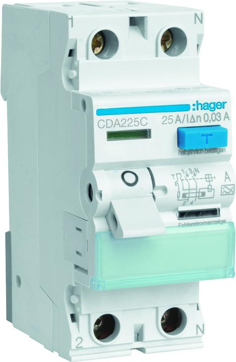 Hager Ground fault circuit interrupter 2P 25A 30mA A