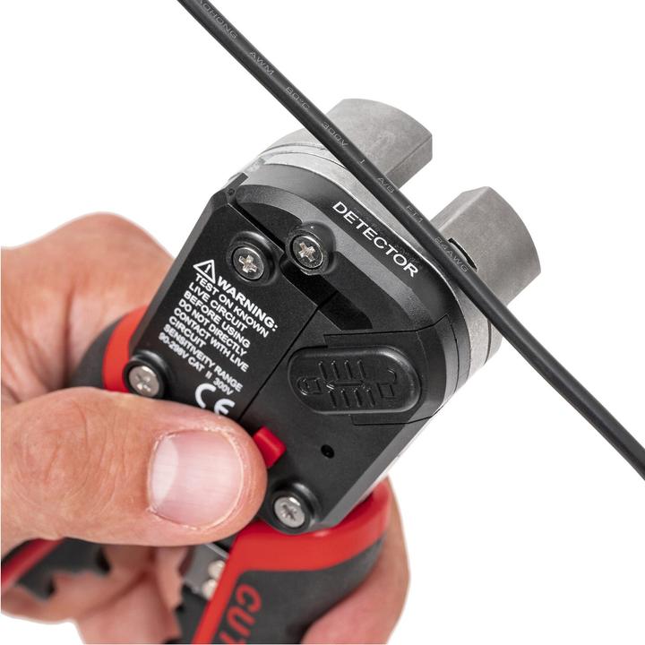 Produktbild Stier Automatik-Schneid-, Crimp- und Abisolierzange mit Stromprüfer (305 mm)