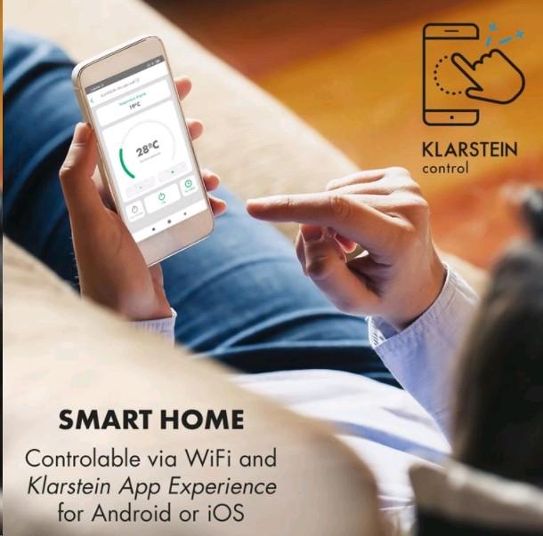 Immagine prodotto Klarstein Wonderwall Smart Infrarood Verwarming elettrico - 60 X 100 Cm - 600W - Ir Comfortheat - (600 W)