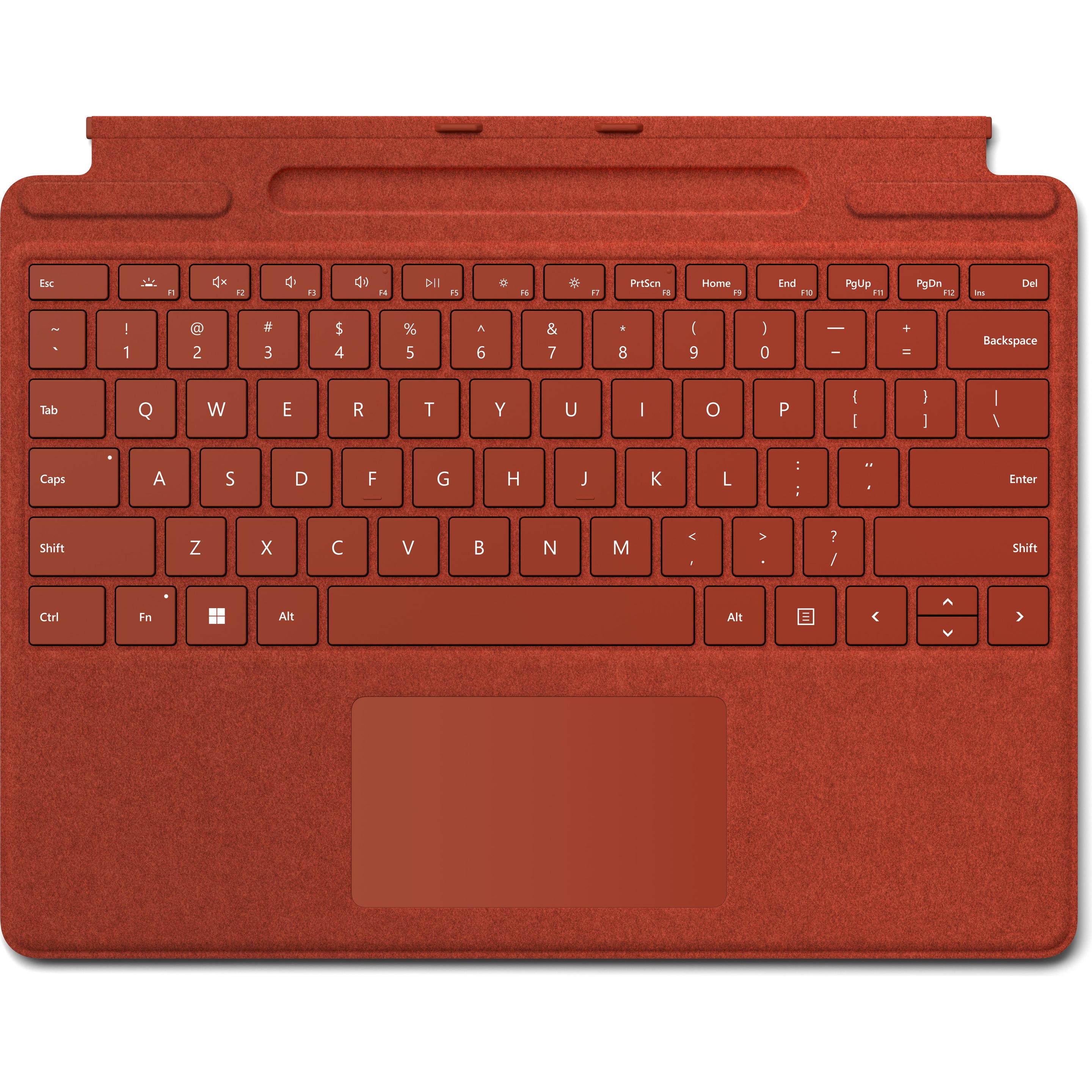 Microsoft Surface Pro Signature Keyboard (Belga, Docking), Tastiera, Rosso