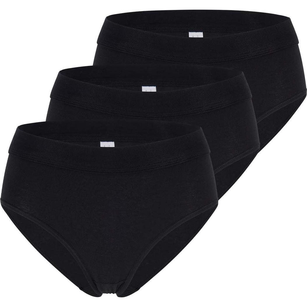 Speidel, Damen, Unterhosen, 3er Pack bio.cotton Plus Midi-Slip, Schwarz, (38, 3er Pack)