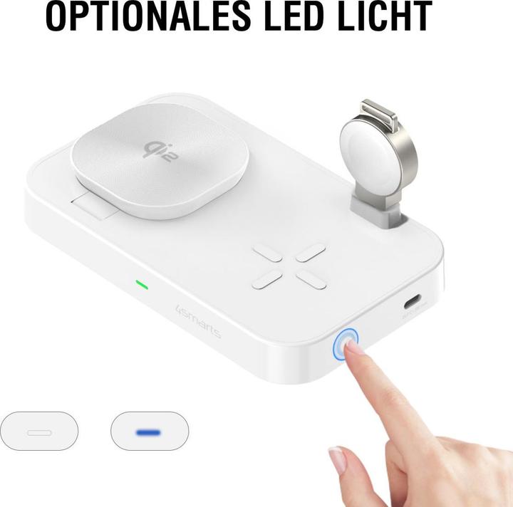 Actual product image 4smarts Wireless Charger Qi2 Ladestation Trident, Induktion (25 W)