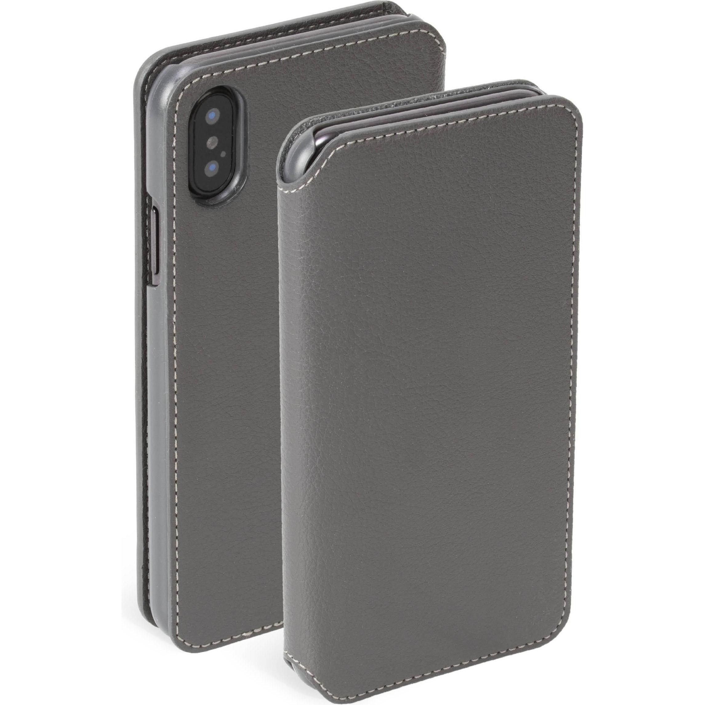 Krusell Pixbo 4 Card SlimWallet Apple iPhone XS Max Pilkas (Apple iPhone XS Max), Smartphone Hülle, Grau