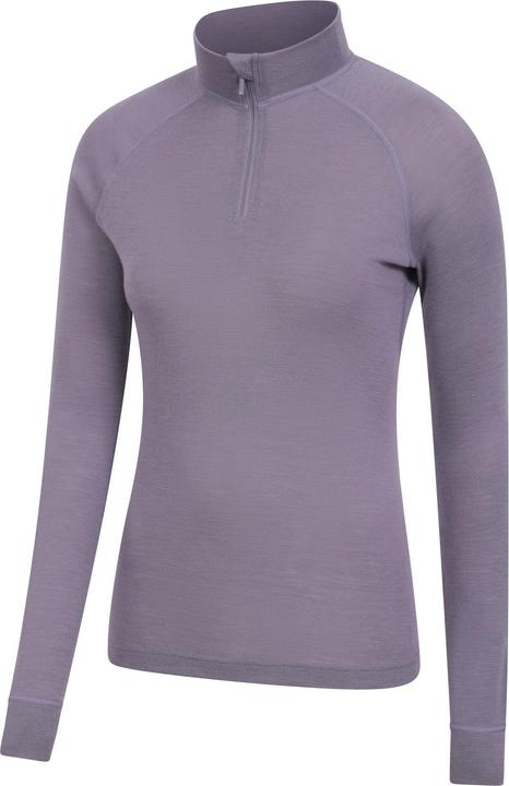 Actual product image Mountain Warehouse Womens/Ladies Merino Wool Zip Neck Thermal Top (40)