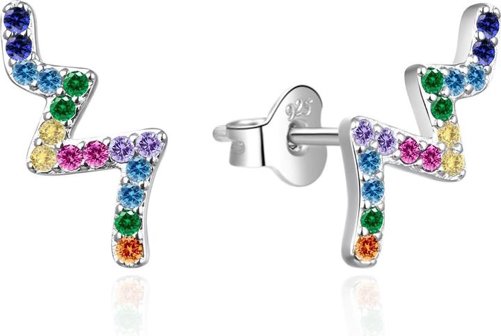 Immagine prodotto Agato - Silver long earrings with colored zircons AGT-E188PC (Argento)