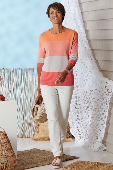 Produktbild Barbara Lebek Lebek Damen Streifenpullover (38)