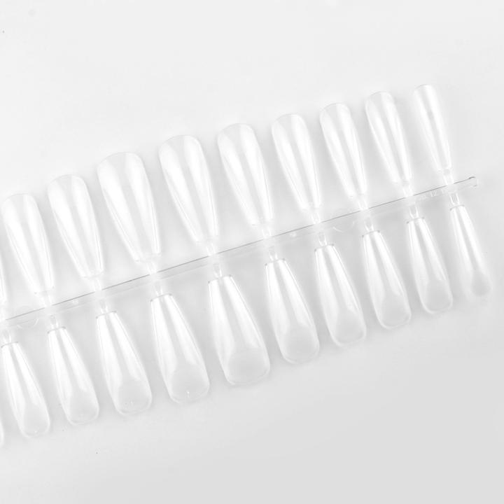 Actual product image BrillBird Press on Tips Long Coffin 240pcs. (Nail varnish dryer)