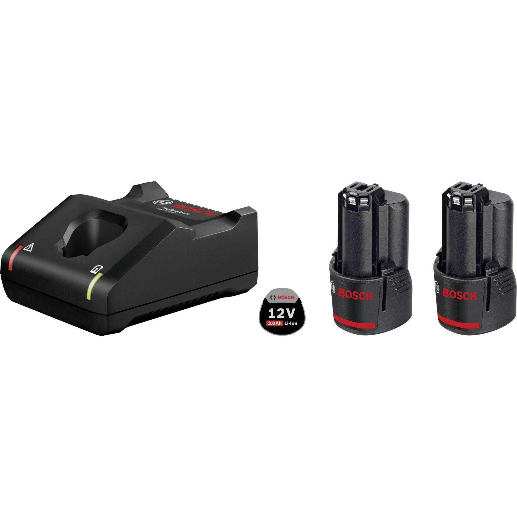 Bosch Professional, Werkzeugakku + Ladegerät, Starter Set (12 V)
