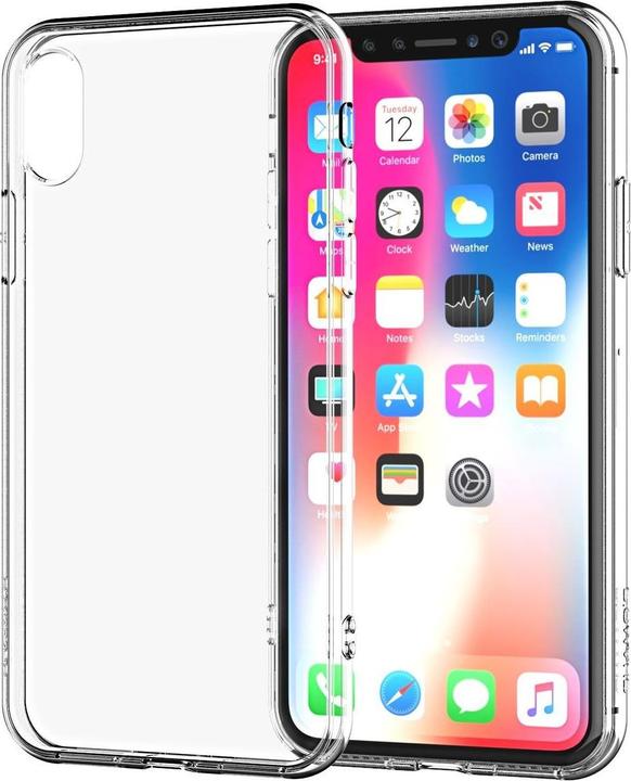 Produktbild König Design Apple iPhone X Hülle Transparent Silikon Case durchsichtige Handyhülle Bumper (Apple iPhone X)