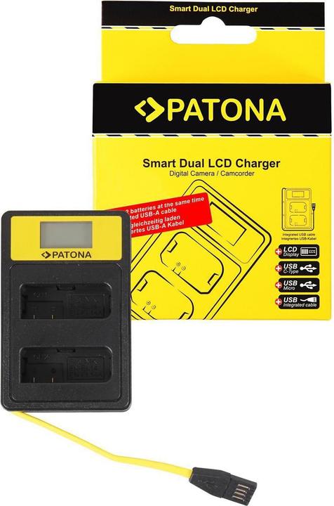 Produktbild Patona Ladegerät Smart Dual LCD USB Nikon Akku EN-EL14 (Kamera Akku Ladegerät)
