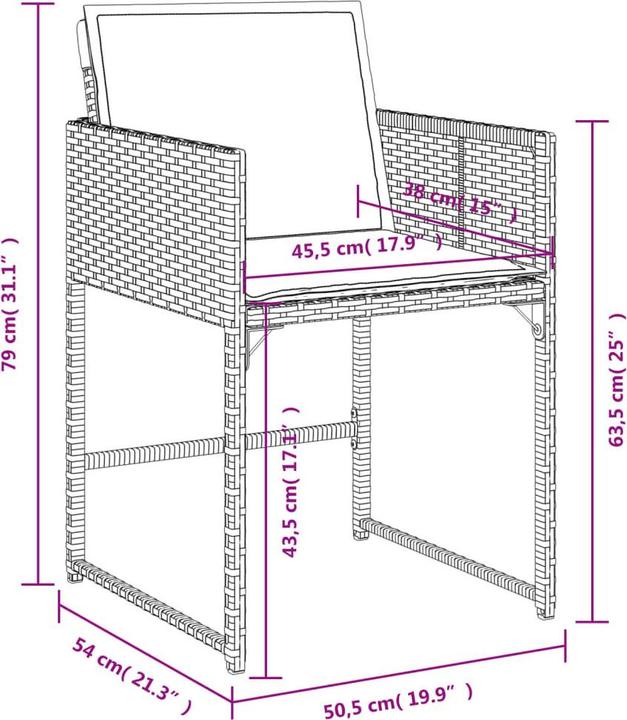 Produktbild vidaXL Garten Essgruppe