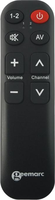 Actual product image Geemarc TV-5 adaptive remote control with large font and buttons for up to two devices (Universal remote control)