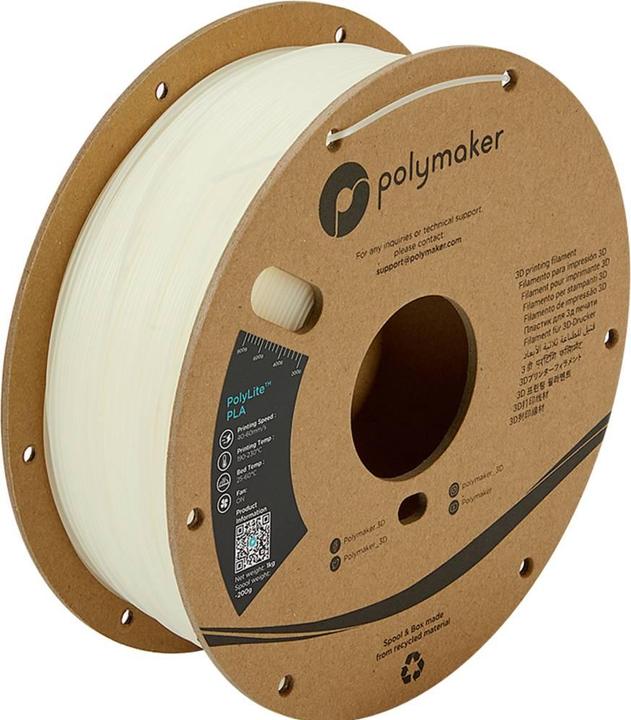 Produktbild Polymaker PolyLite PLA V2 - Natural - 2.85mm (PLA, 2.85 mm, 1000 g, Braun)