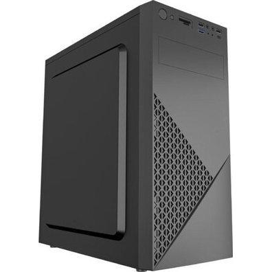 Gembird ATX case Fornax 170 2x USB 20 + 1x USB 30 + 1x USB Type-C card reader black (ATX), PC Gehäuse, Schwarz