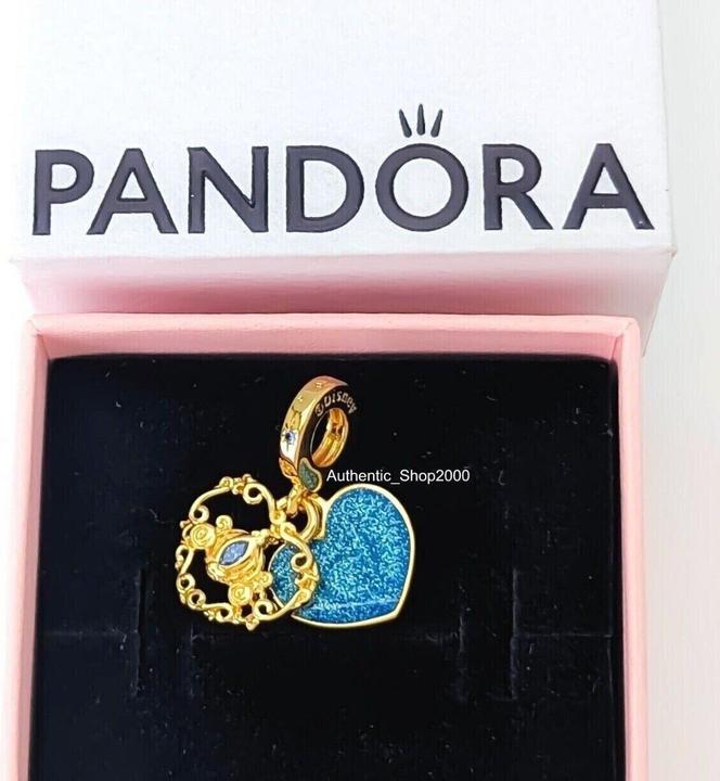 Immagine prodotto Pandora Carrozza Disney di Cenerentola e cuore doppio (Dorato, Smalto)
