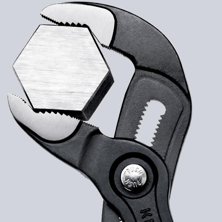 Produktbild Knipex Wasserpumpenzange Cobra® L.180mm Spann-W.42mm BK grau atram. pol. Griffe 2Komp.-Hüllen Mehrkompon... (180 mm)