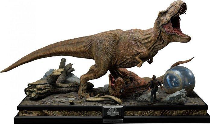 Actual product image Prime 1 Studio Jurassic World: T-Rex & Carnotaurus 1/15 - Deluxe Version