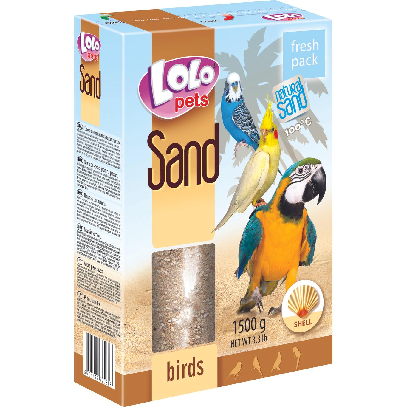 Meilleurs prix pour Lolo Pets Bird sand w/clam shell 1.5 kg (1.50 kg), Litière