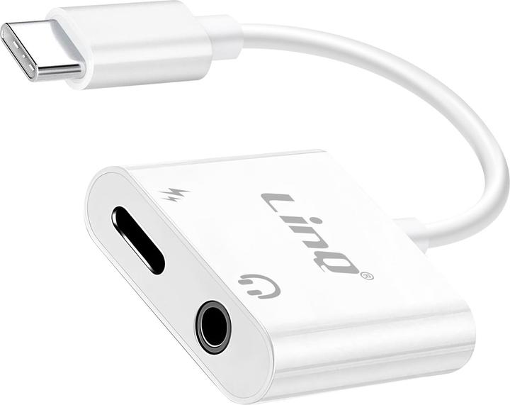 Immagine prodotto LinQ Adattatore di ricarica e audio USB-C / 3,5 mm + USB-C (USB tipo C, Jack da 3.5mm)