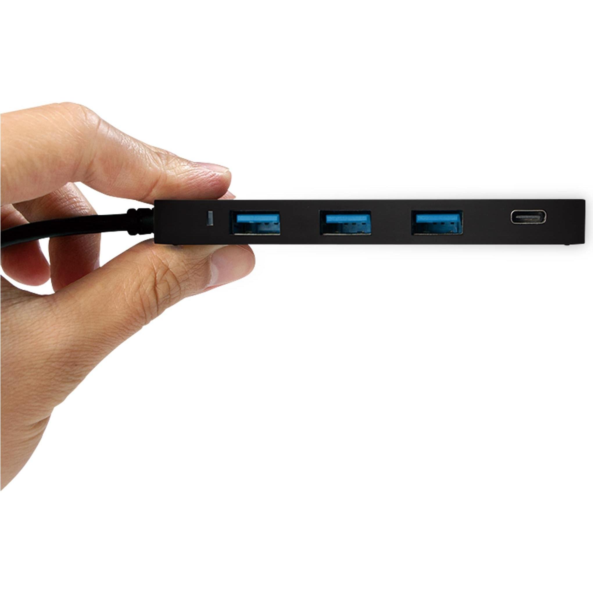 Thumbnail - LogiLink UA0311 (USB-C, 4 Ports), Dockingstation + USB Hub, Schwarz