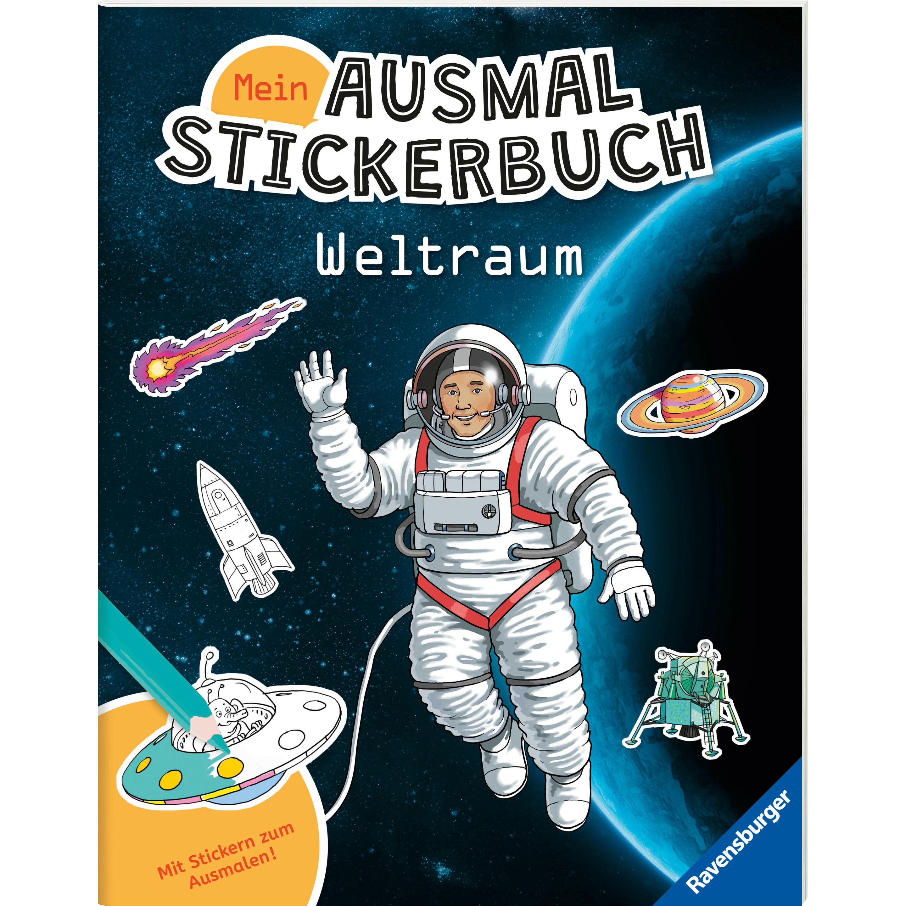 Ravensburger, Sticker, Mein Ausmalstickerbuch: Weltraum