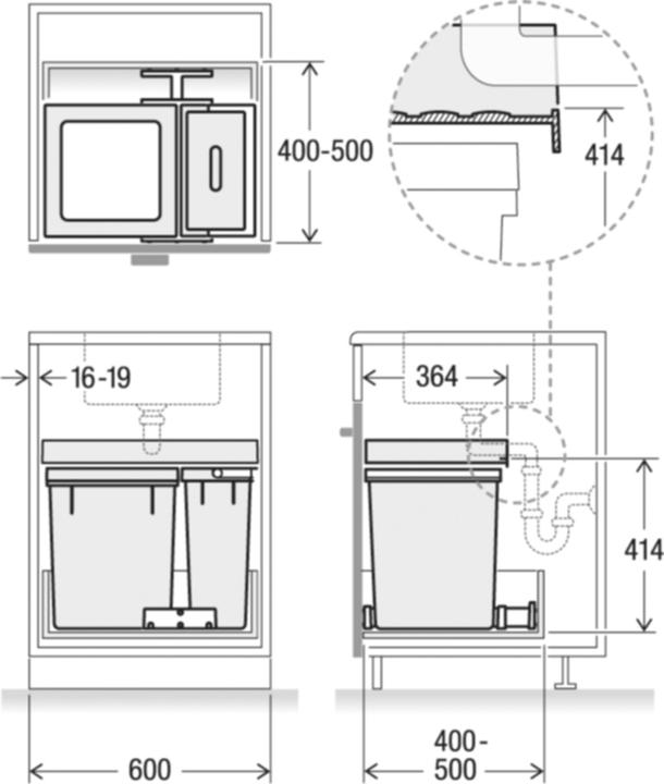 Produktbild Müllex Abfall-Einsatzsystem X-LINE X60 L7 Premium (40 l)