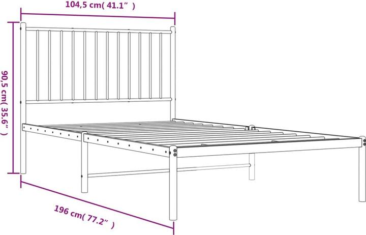 Image du produit vidaXL Bettgestell (100 x 190 cm)