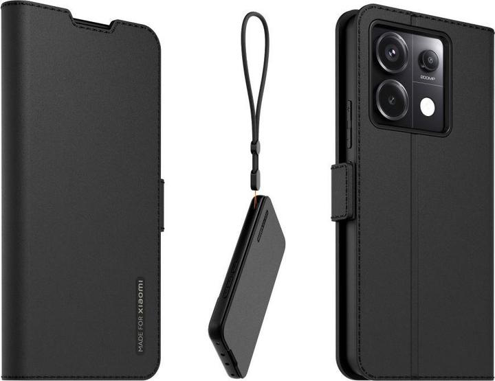 Custodia in pelle per Nokia C12, pelle Litschi, custodia a portafoglio con slot per carte e