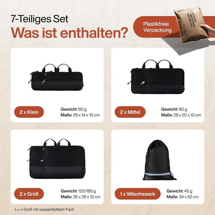 Produktbild Travel Dude 7-teiliges Packwürfel-Set