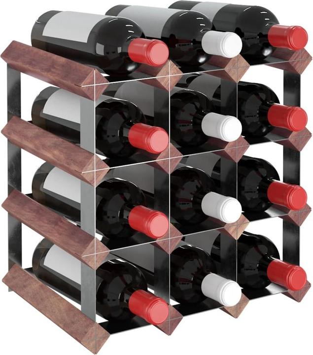 Image du produit vidaXL Weinregal (32,5 x 22,5 x 32,5 cm, 12 Fl.)