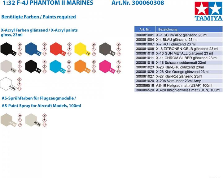 Produktbild Tamiya F-4J Phantom II Marines