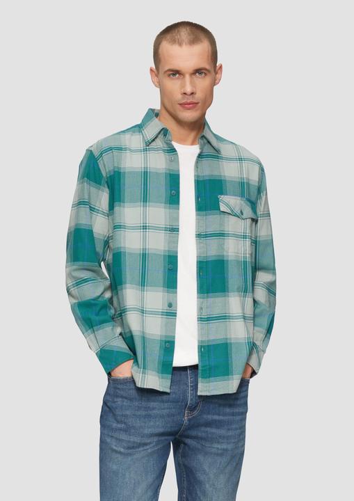Immagine prodotto S.Oliver Hemd Regular Fit: Kariertes Flanellhemd mit Brusttasche (XL)