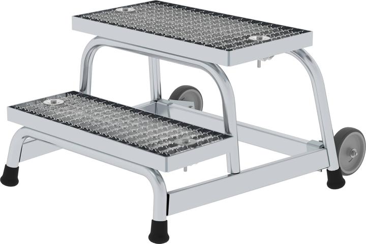 Image du produit Munk Plateforme de travail fixe Grille en acier avec roulettes 2 marches (Échafaudages, 73 cm)