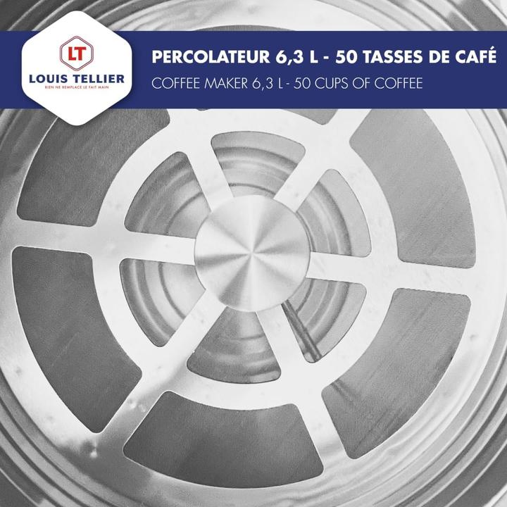 Image du produit Louis Tellier Percolateur professionnel pour café en grande quantité, filtre intégré et sécurité thermique