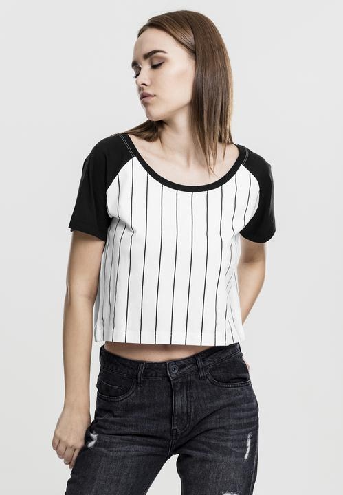 Image du produit Urban Classics Ladies Cropped Baseball Tee (S)