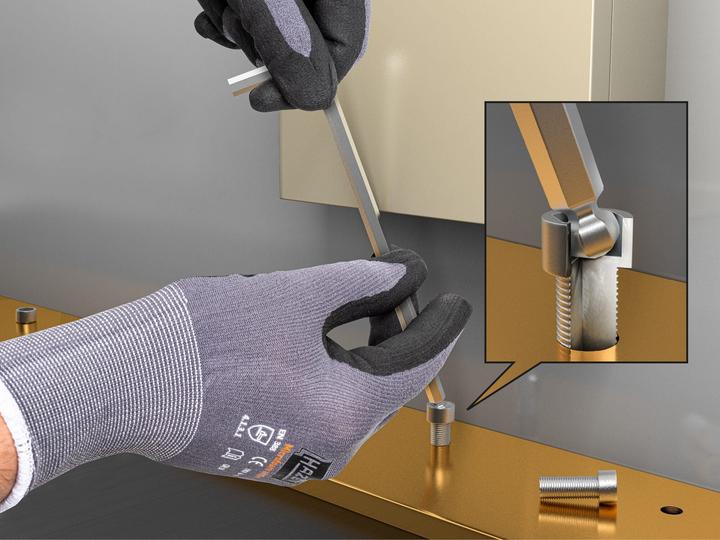 Produktbild HAZET Winkelschraubendreher 2105LG-015 ∙ Innen Sechskant Profil ∙ 1.5 mm (Innensechskant)