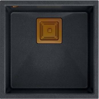 Q Company, Lavello, Lavello DAVID 40 GraniteQ Black Diamond (Lavello montato, 42 cm)