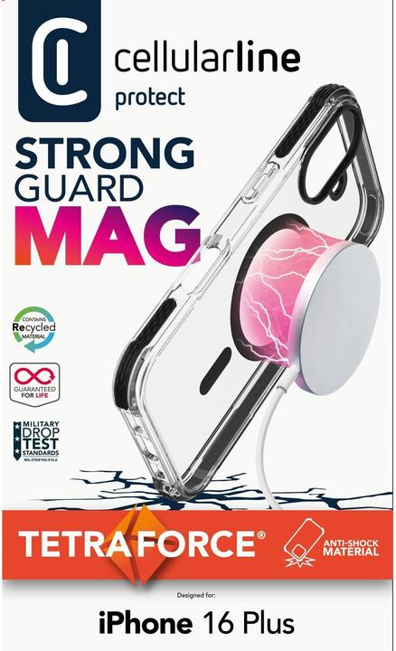 Immagine prodotto Cellularline Custodia MagSafe Strong Guard (Apple iPhone 16 Plus)