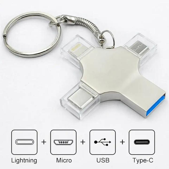 Produktbild Hermex 4-in-1 USB-Stick Lightning-Stick Datenstick Flash-Laufwerk USB-Drive (64 GB, USB-C)