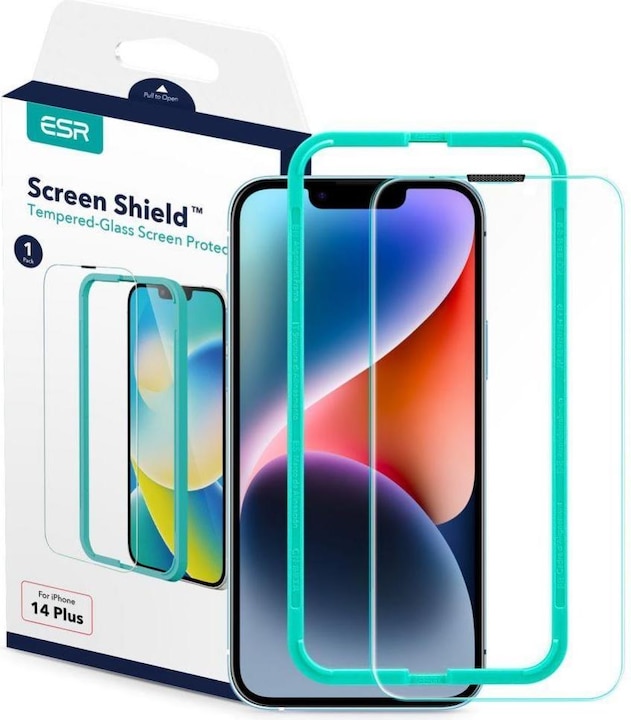 Produktbild ESR Tempered Glass Screen Shield Iphone 13 Pro Max / 14 Plus Clear (1 Stück, Apple iPhone 13 Pro Max, Apple iPhone 14 Plus)