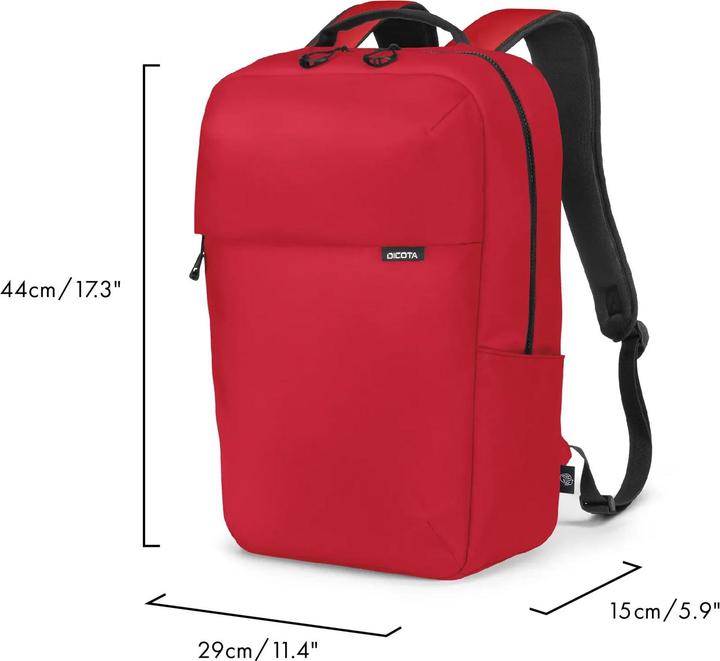 Actual product image Dicota Backpack COMMUTER 13-16 RED (16 l)