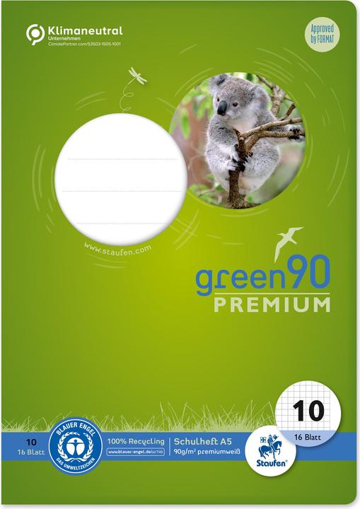 Actual product image Ursus Notebook LIN10 A5 16 sheets 5 mm chequered (A5, Checked, Soft cover)