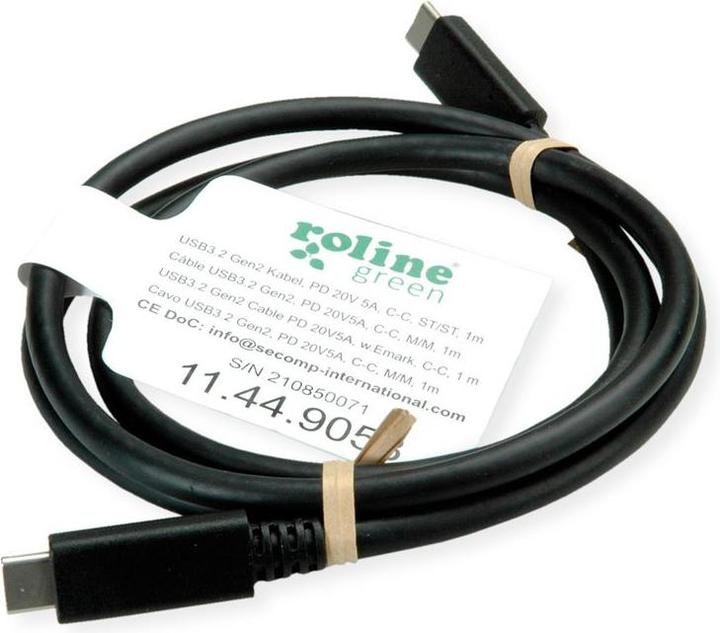Immagine prodotto Roline Cavo USB 3.2 Gen 2, C-C, ST/ST (1 m, USB 3.2 Gen 2, 100 W)