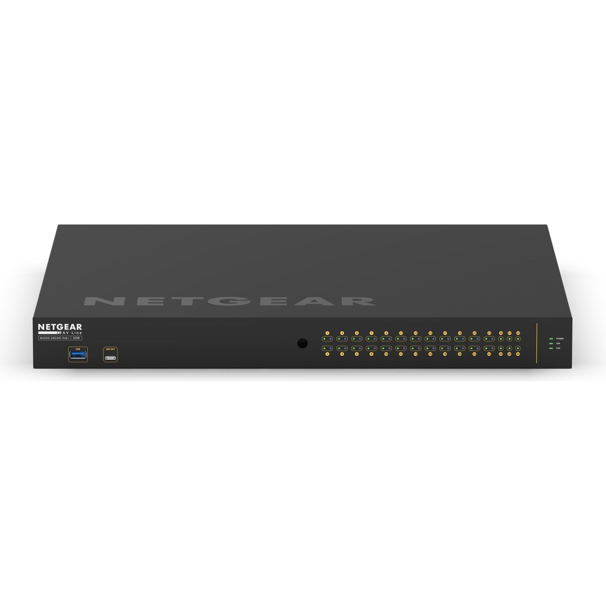 Netgear M4250 (26 Ports), Netzwerk Switch, Schwarz