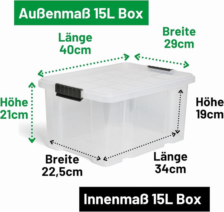 Produktbild Novaliv Aufbewahrungsbox mit Deckel (20 cm, 15 l, 1x)