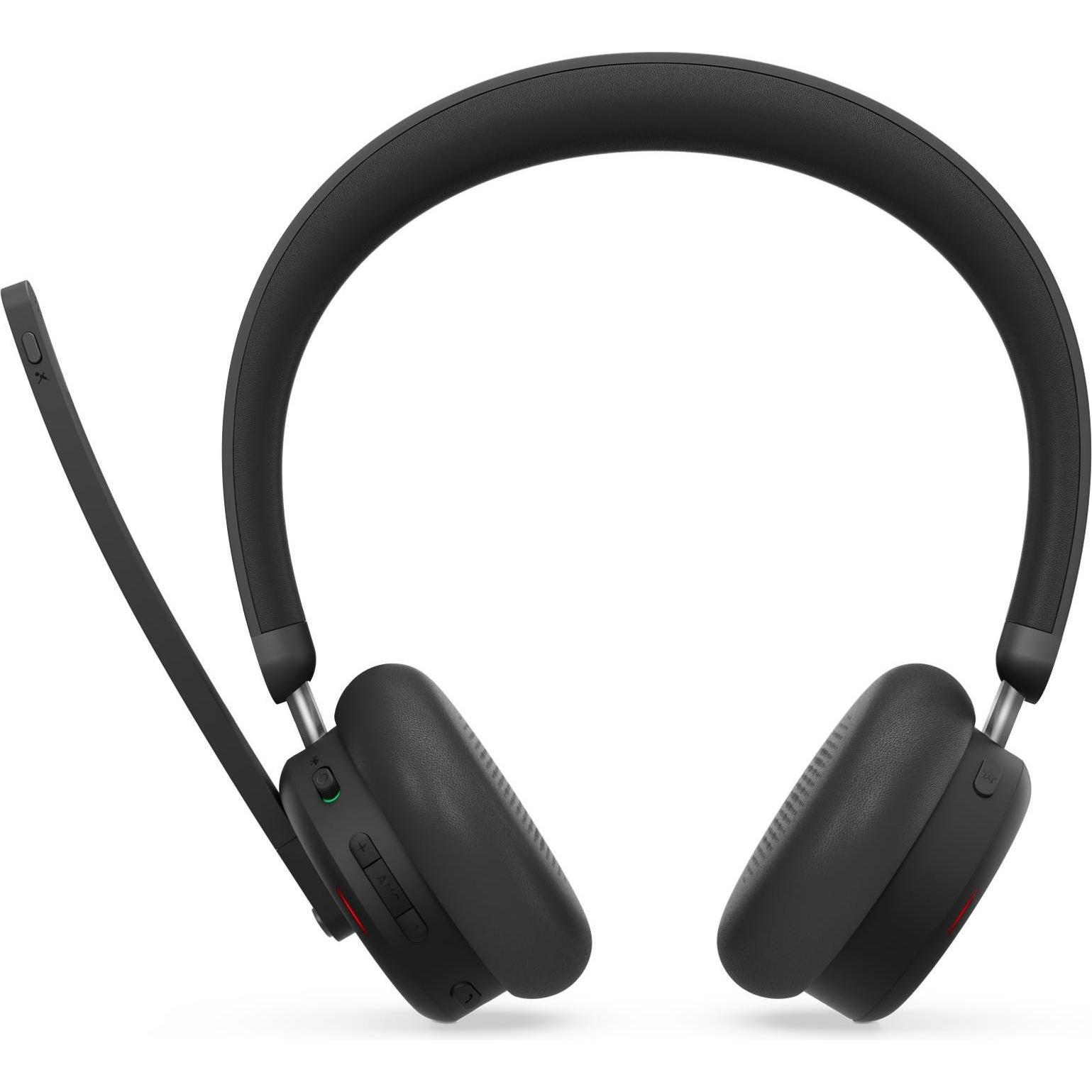 Lenovo Dual-Mode Wireless Anc Headset (Kabellos, USB-C), Office Headset, Schwarz