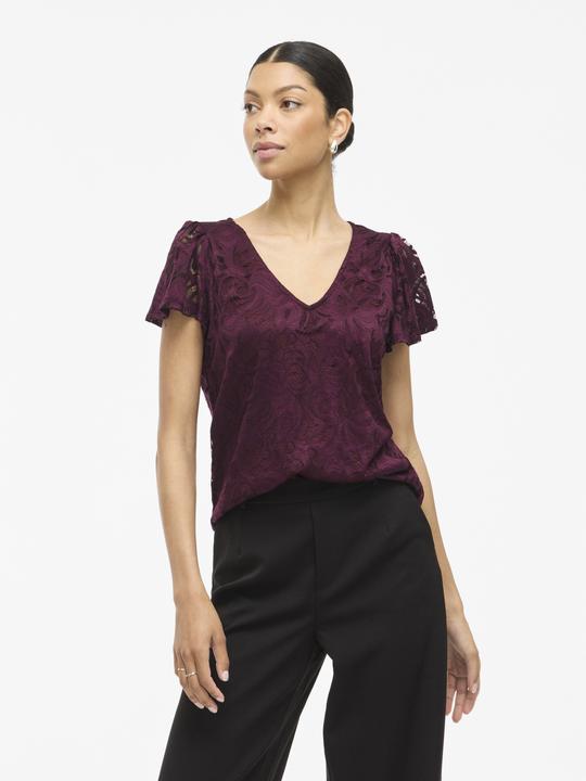 Actual product image Vila VISTASIA V-Ausschnitt Oberteil mit kurzen Ärmeln (M)