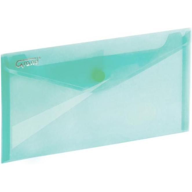 GrandHall, Busta da lettere, Schnappverschlussumschlag 225x124mm grün GRAND