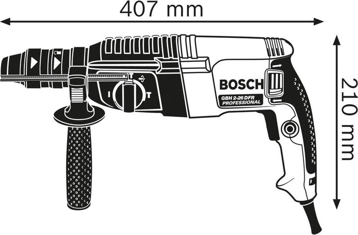 Actual product image Bosch Professional Rotary hammer drill with SDS plus GBH 2-26 F, carry case (Electrical connection)